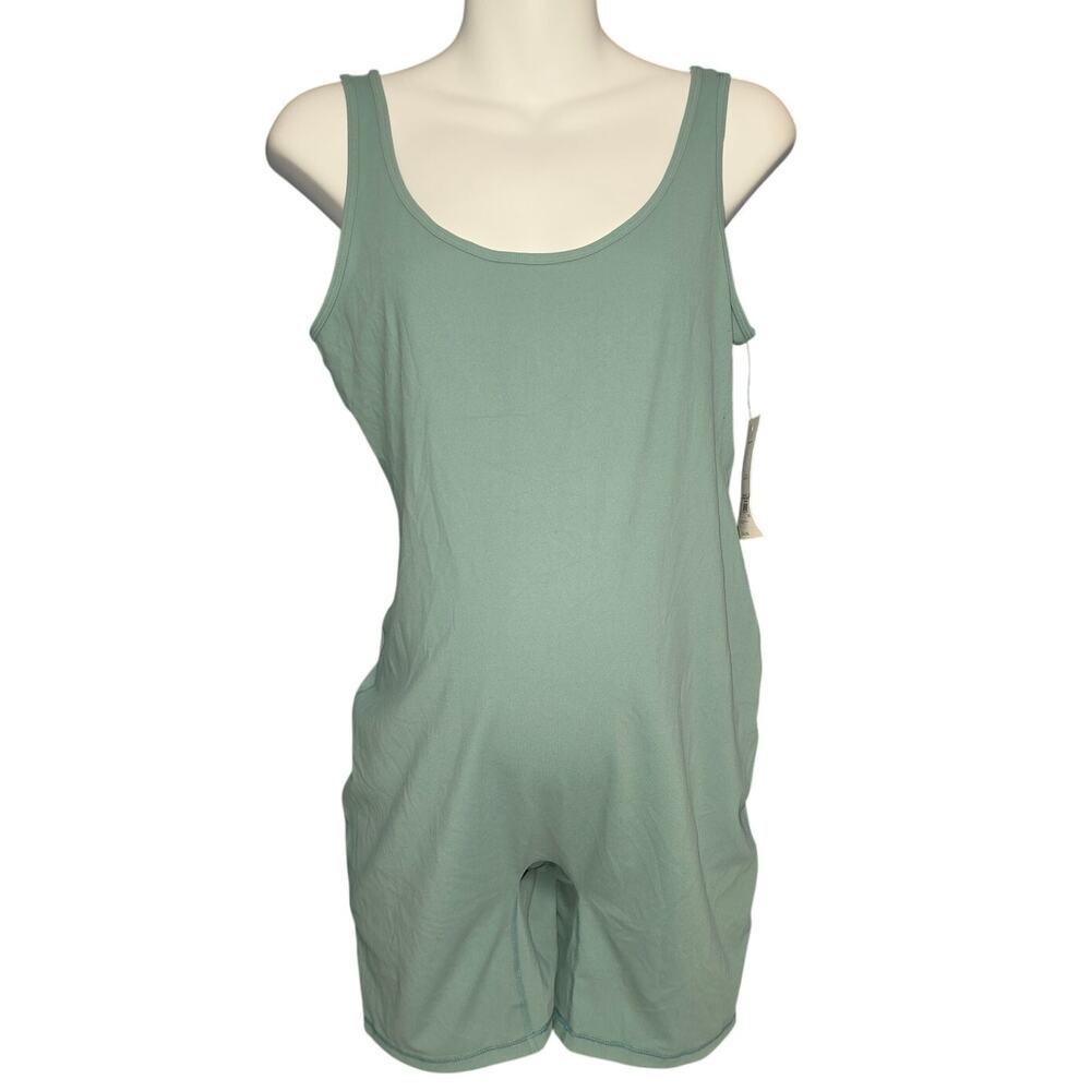 Isabel Maternity Green Romper/Unitard - Size Large - NWT